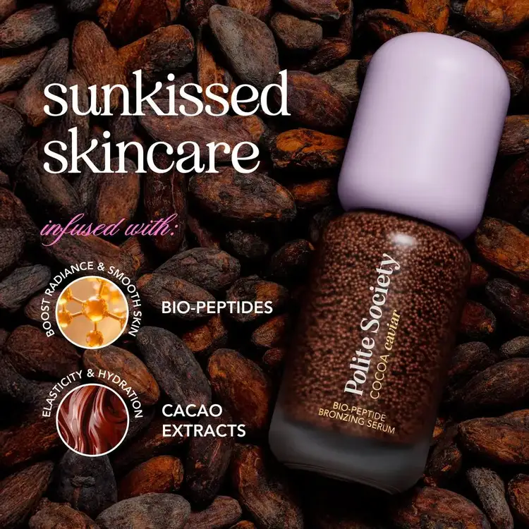 Cocoa Caviar Bronzing Serum - Serum bronceador, infusionado con bio peptidos y extracto de cacao