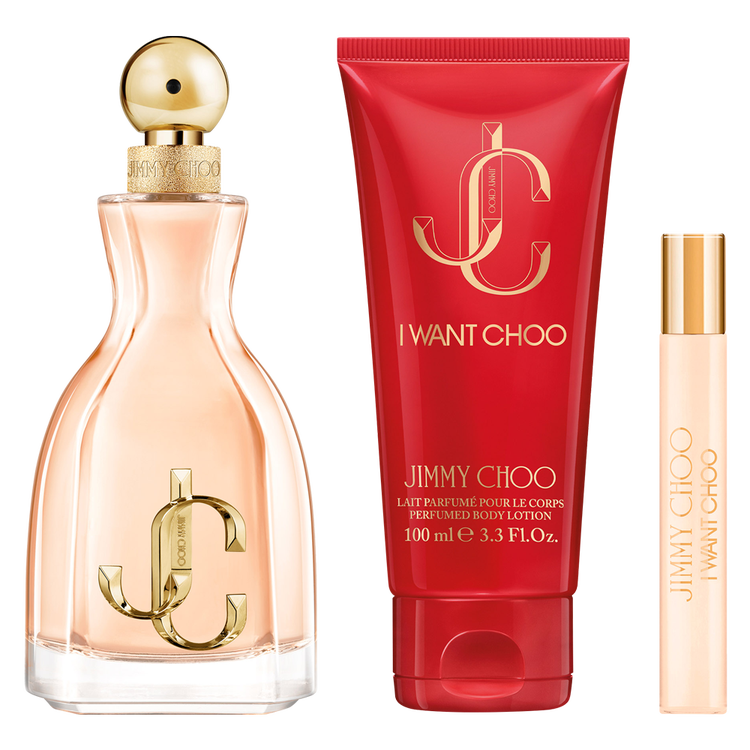 I Want Choo - Set de regalo, Eau de Parfum + mini + Body Lotion