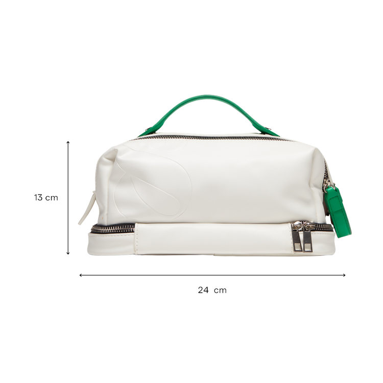 Cosmetiquera - Multicompartimentos antiderrame, de piel vegana