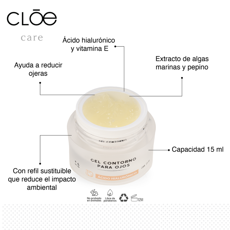 Ojos Contorno de ojos adicionada con péptidos y ácido hialurónico