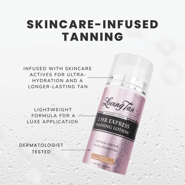 2 Hr Express Tanning Loción bronceadora hidratación ultra nutritiva