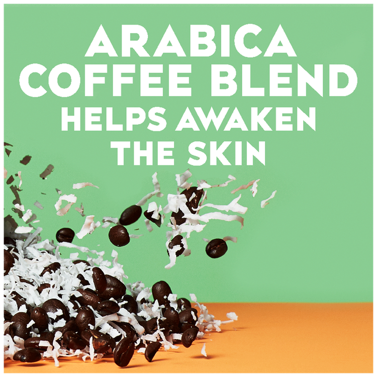 OGX Coconut Coffee Scrub & Wash - Body wash, exfoliante corporal de café y coco