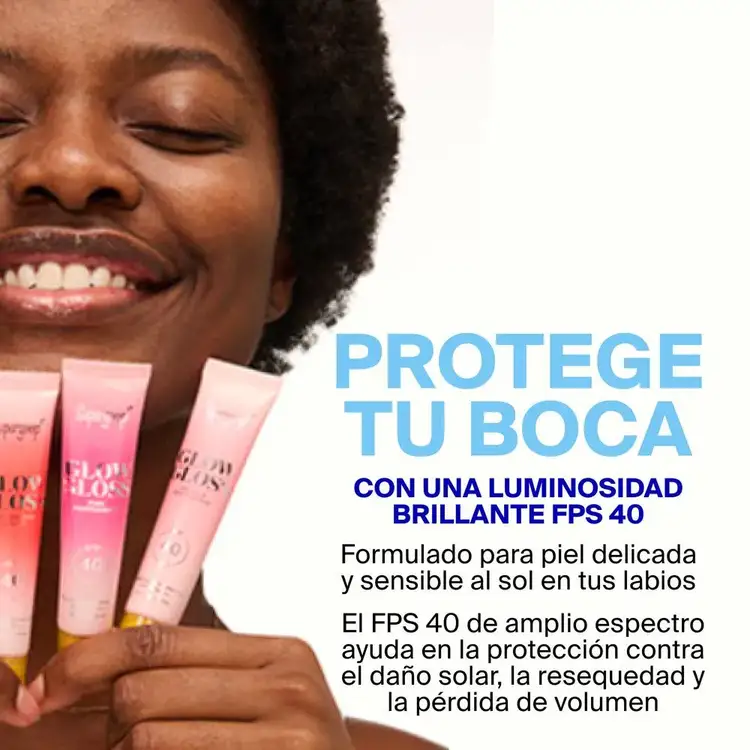 Glow Gloss - Bálsamo labial SPF 40, acabado translúcido