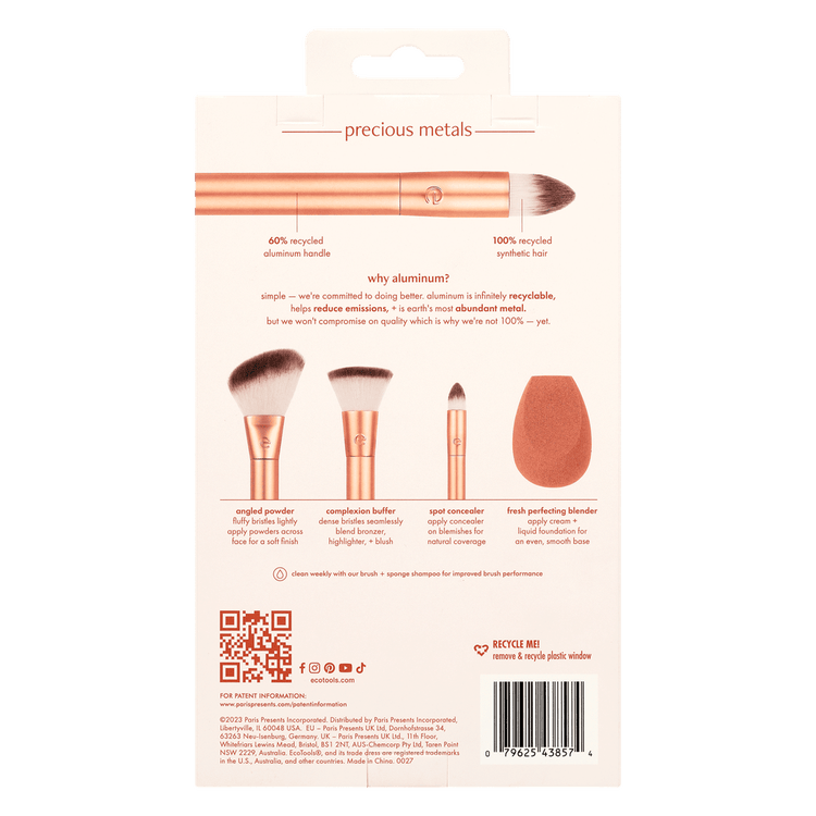 Precious Metals - Set de brochas, para mejillas y ojos