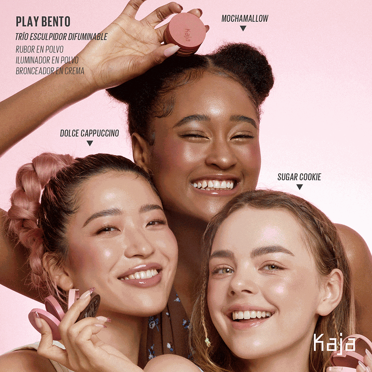 Play Bento - Trio de maquillaje, bronceador, iluminador y rubor