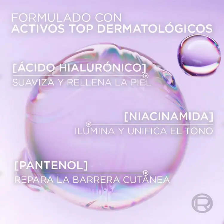 Revitalift Laser - Crema facial glass skin, con acido hialurónico 50g