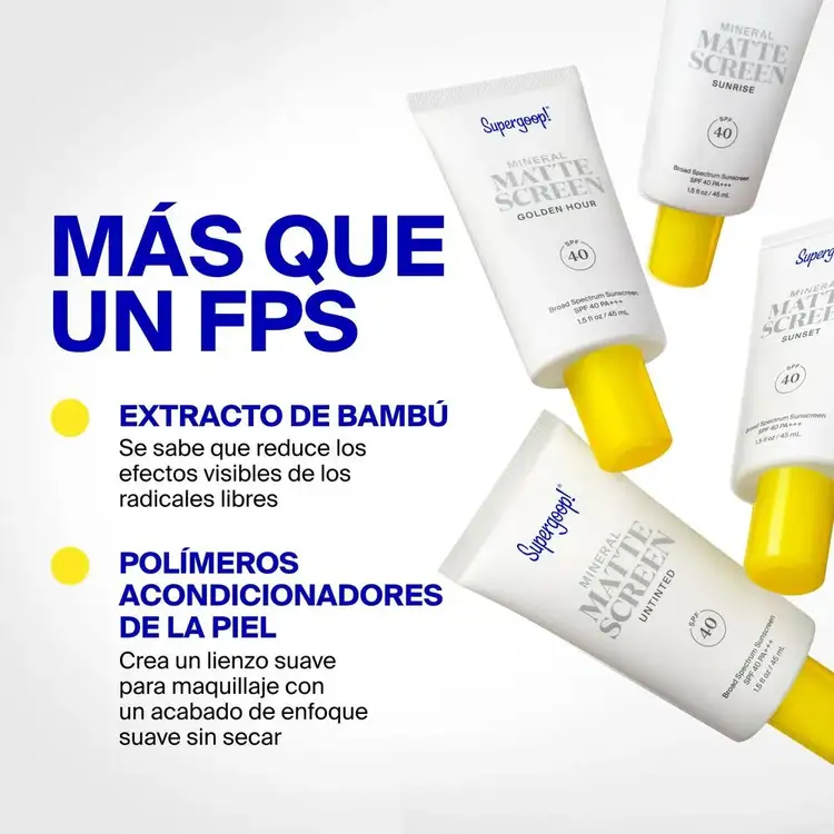 Mini Mineral Mattescreen Sunrise - Protector solar SPF 40, difuminable con acabado matificante