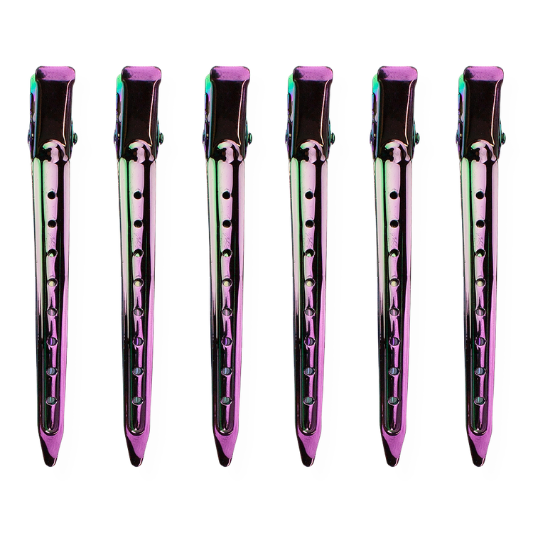 Rainbow Coated Metal Styling Clips Clips para cabello estilo divertido y versátil