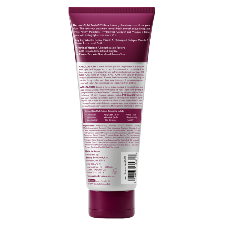 Retinol Mascarilla tensa, levanta, calma e hidrata la piel