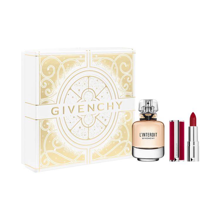 L'Interdit - Set de Regalo, Eau de Parfum 80 ml + Mini labial Le Rouge Deep Velvet N37