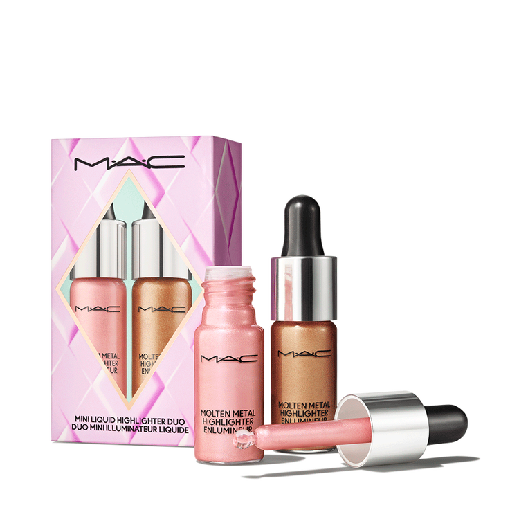 Molten Metal - Surreal Shine Mini Highlighter Duo, set de dos iluminadores líquidos para rostro y labios