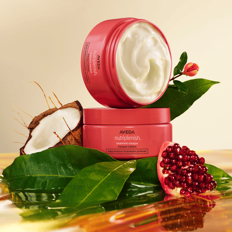 Nutriplenish Mascarilla hidratante profunda hidrata y nutre el cabello seco y opaco