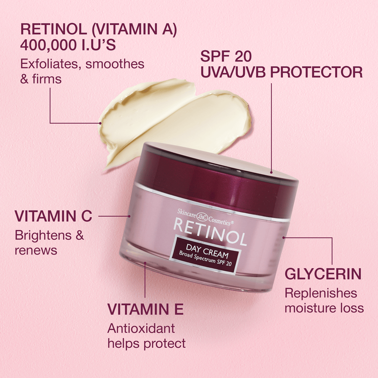 Retinol Crema facial con protector solar antiedad- spf 21