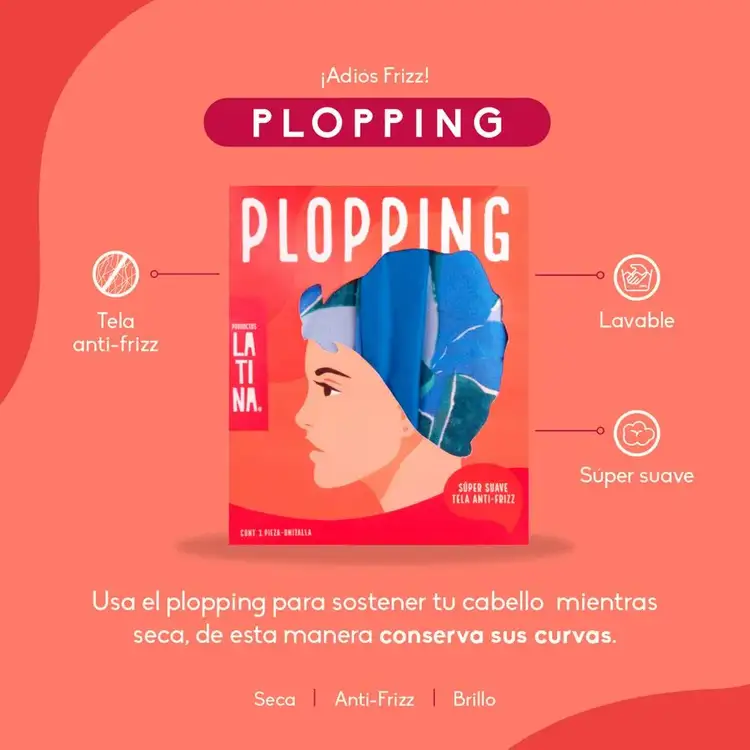 Plopping - Toalla para el cabello, antifrizz