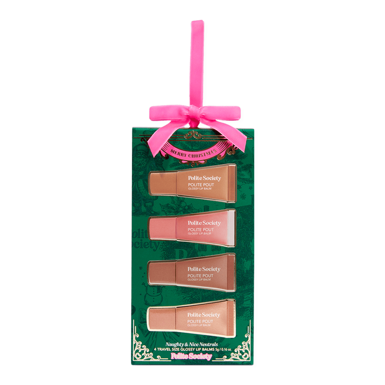 Naughty & Nice Neutrals - Set de 4 glossy lip balms, edición limitada