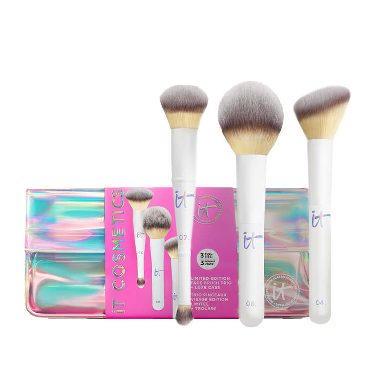 Holiday Brush Set Kit de 3 brochas para rostro