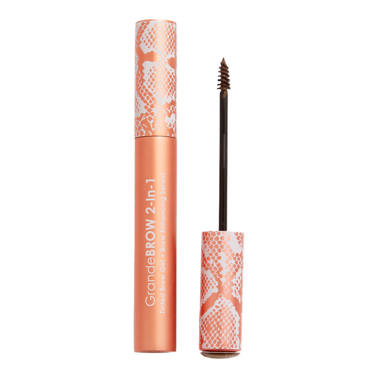 Grandebrow 2-In-1 Tinted Brow Gel + Brow Enhancing Serum Gel para cejas y suero potenciador gel con color y suero potenciador.