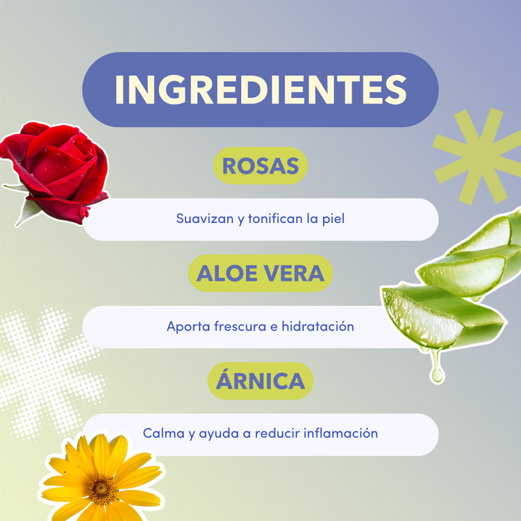 Radiance Rose Boost Toner 100 ML - Tónico facial, con vitamina B5 y rosas