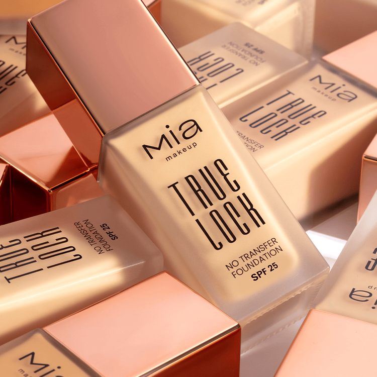 True Lock No Transfer Foundation - Base de maquillaje, cobertura media-alta con SPF 25