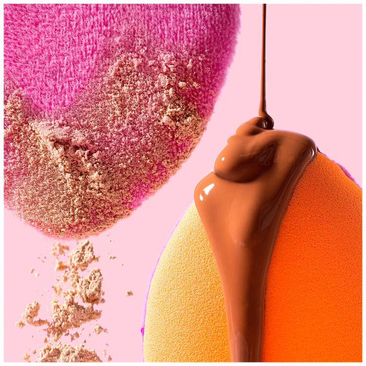 Miracle 2-In-1 Powder Puff - Esponja de maquillaje, para polvo y líquido