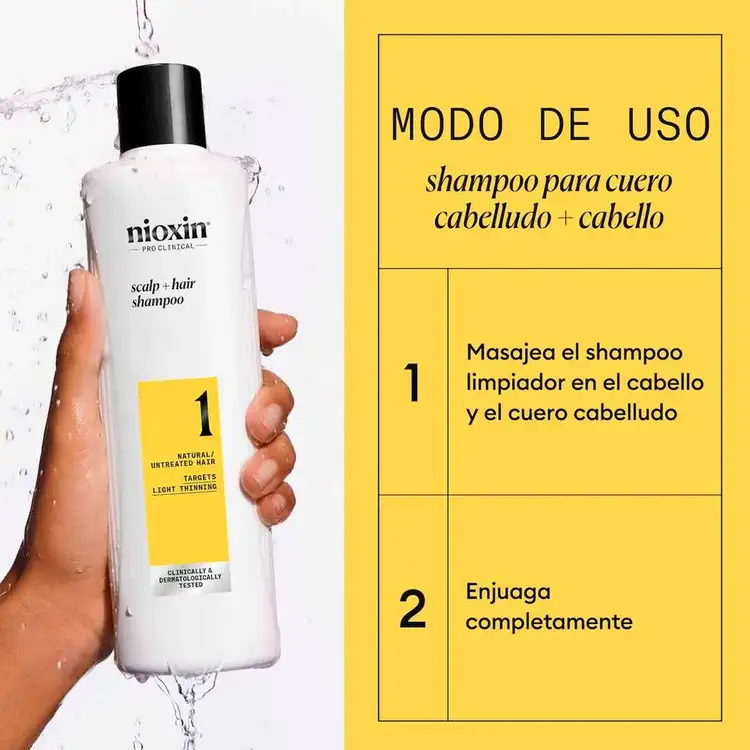 Sistema 1 - Shampoo, para un cabello natural más grueso