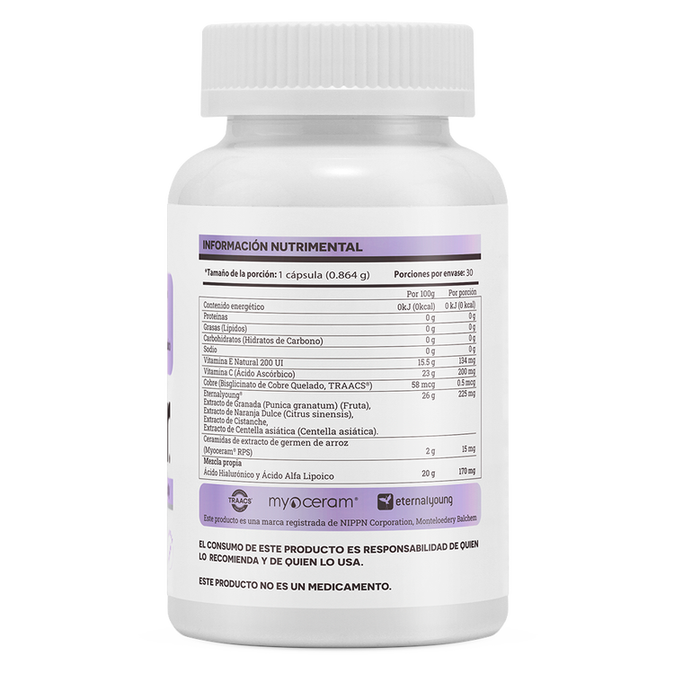 Peach Please - Cápsulas, Vitamina E y Ácido Hialurónico