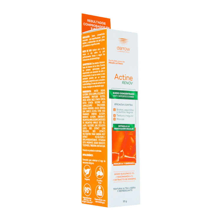 Actine Concentrado renovador antiacné contra: brotes, espinillas y puntos negros