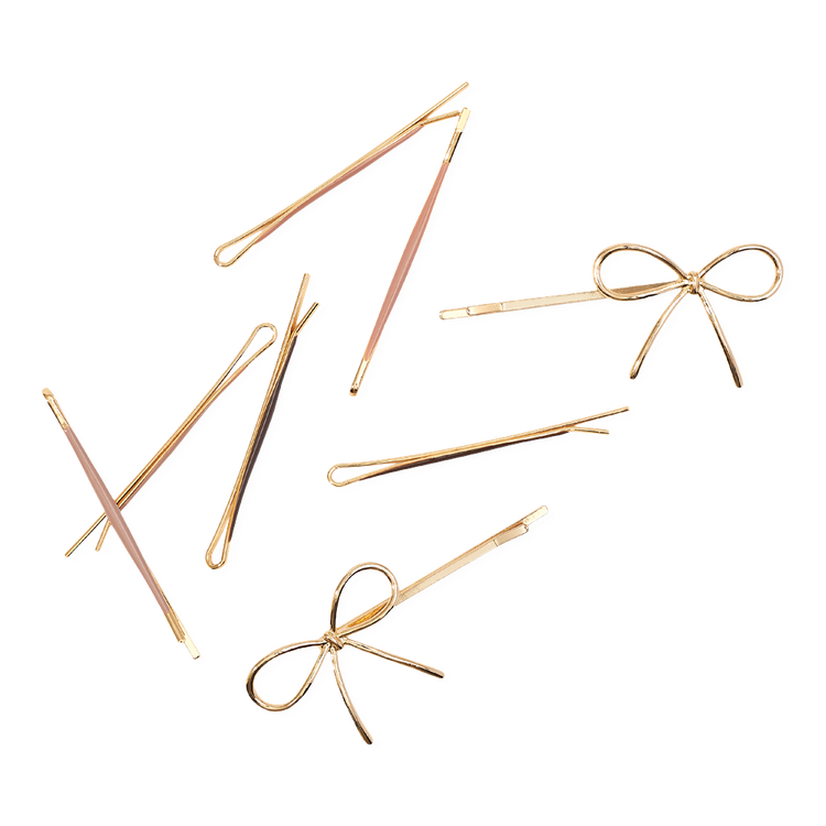 Puffy & Bow Bobby Pins - Pasadores, fijación segura y práctica