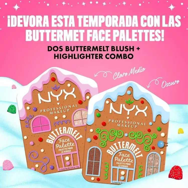 Gingerbaddie - Buttermelt Face Palette, paleta facial con bronceador e iluminador edición limitada