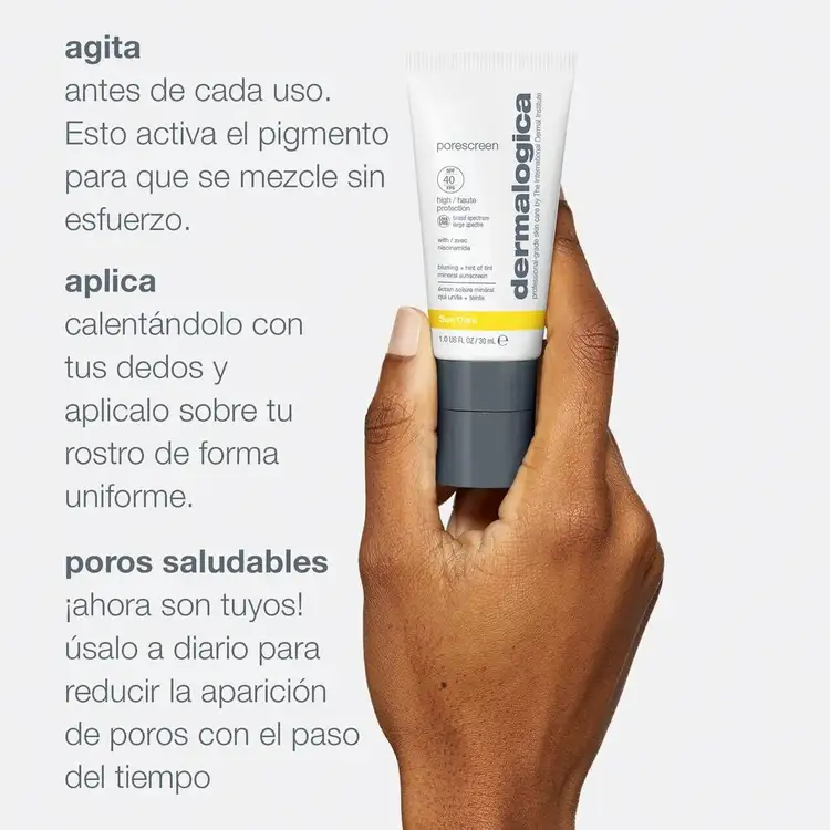 Porescreen SPF 40 Mineral Sunscreen with Niacinamide Protector solar protección solar