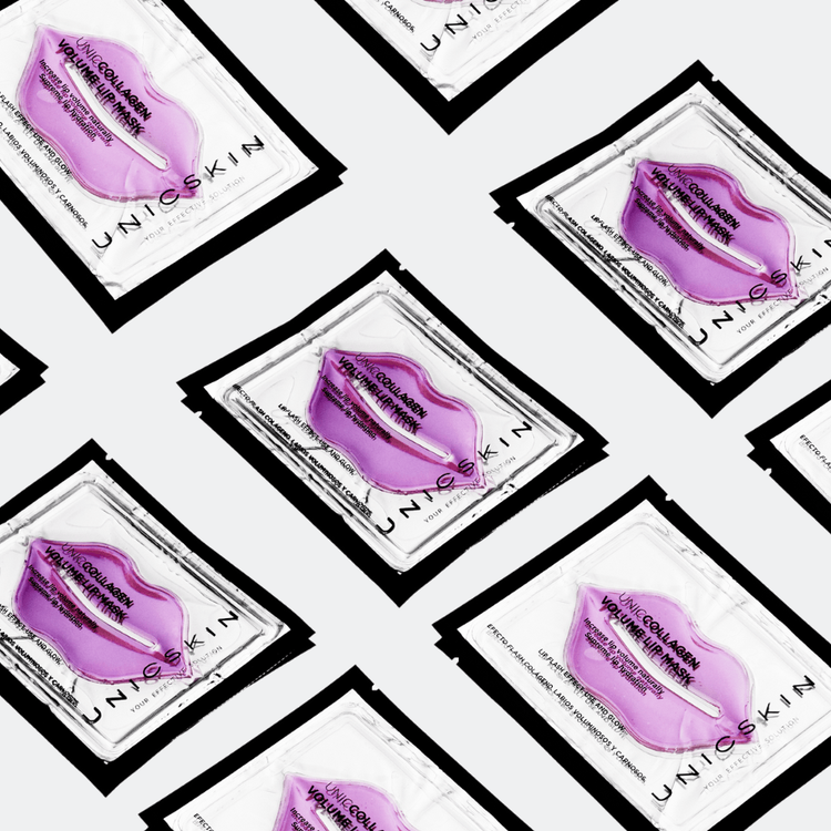 Uniccollagen Volume Lip Mask Parches de colágeno para labios hidratados y voluminosos