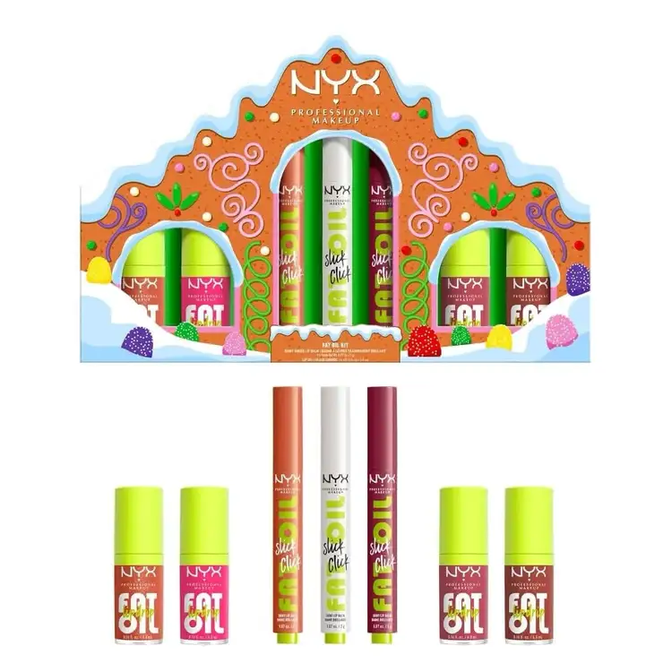 Gingerbaddie - Kit Fat Oil + Slick Click, set edición limitada con aceite labial y bálsamos labiales