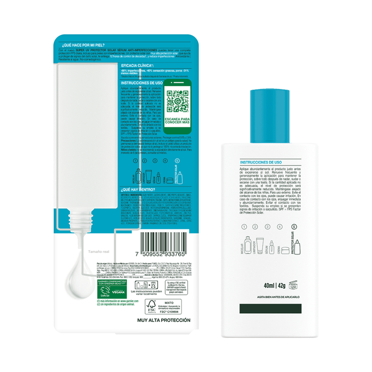 Garnier Skin Protector solar FPS 50+ con Acido Salicilico