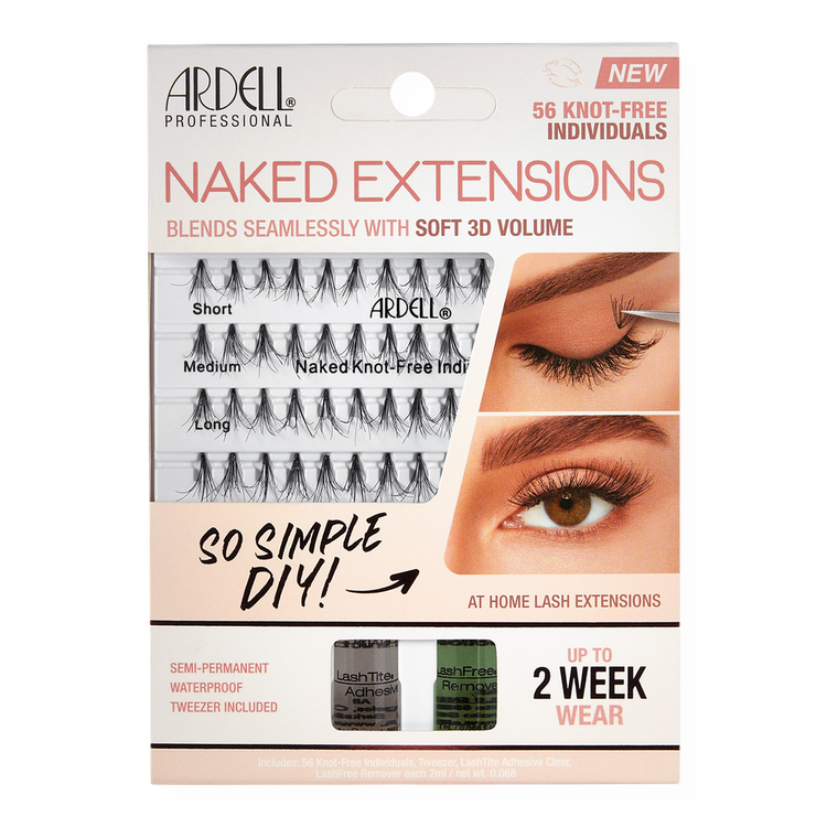 Naked Extensions Kit, Combo Individual Lashes Kit de extensiones de pestañas extensiones individuales ligeras y naturales.