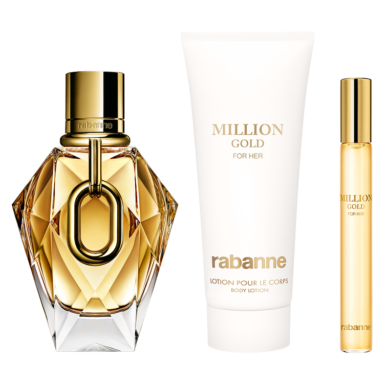 Million Gold for Her - Eau de Parfum 90 ml + Body Lotion 100 ml + Spray 10 ml
