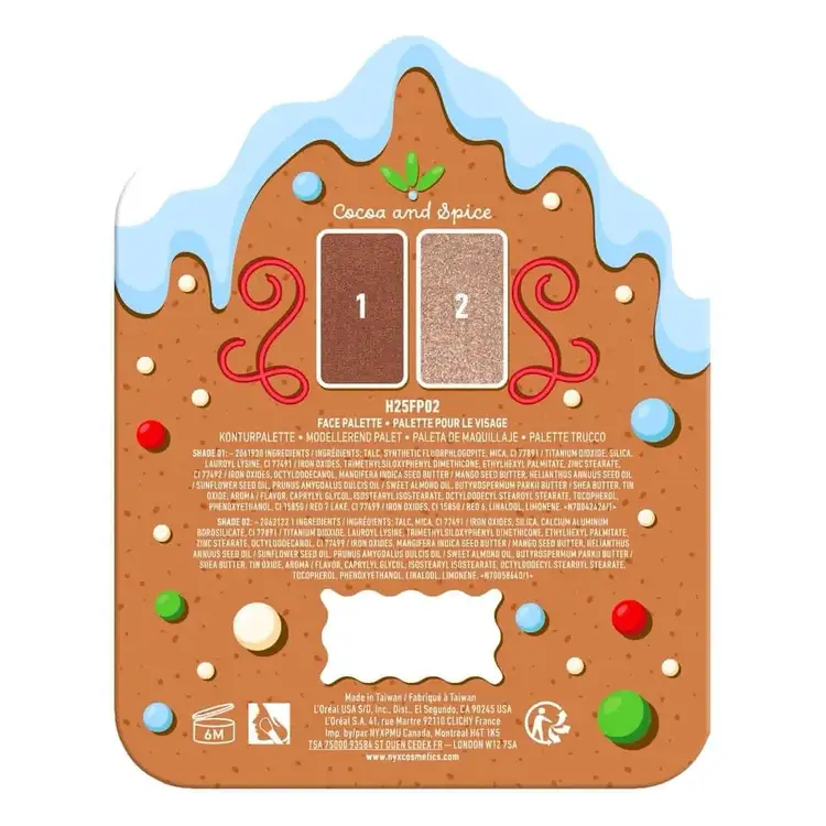 Gingerbaddie - Buttermelt Face Palette, paleta facial con bronceador e iluminador edición limitada
