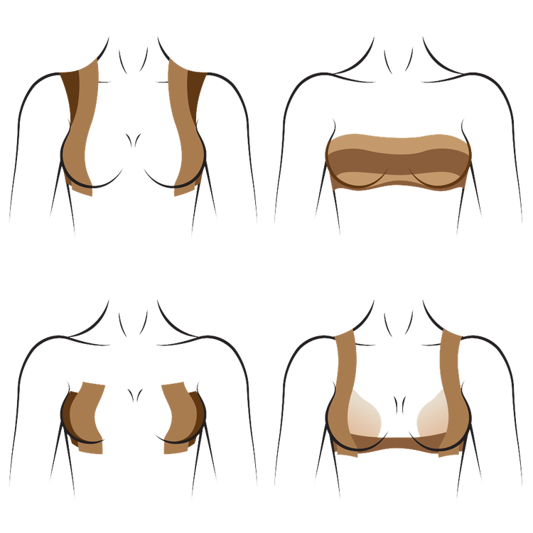 Body Contour Tape Adhesivo para bra elástico y resistente