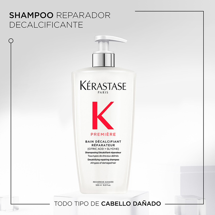 Premiere - Shampoo, reparador descalcificante para cabello dañado