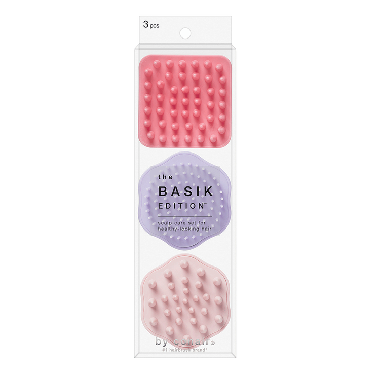 Conair - Mini cepillos scalp care 3 piezas de varios colores