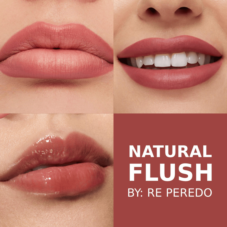 MAC Lip Combo - Natural Flush by Regina Peredo, 1 MACximal Silky Matte Lipstick + 1 Lip Liner + 1 Lipglass Air Non Sticky Gloss