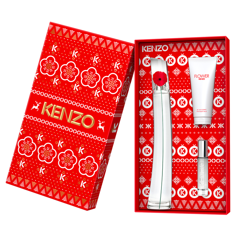 Flower by Kenzo - Set de regalo, Eau de Parfum 100 ml + spray + Body Lotion 75 ml