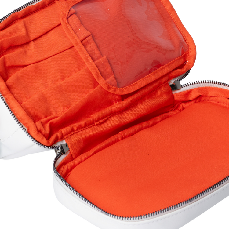 Cosmetiquera - Multicompartimentos antiderrame, de piel vegana