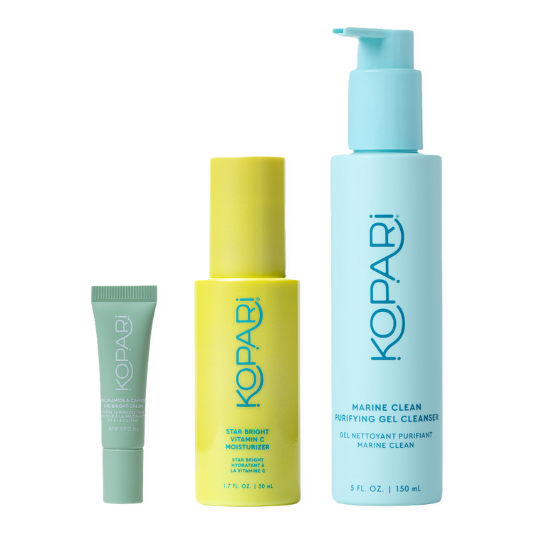 Bright Skin Essentials Kit esencial de cuidado facial ilumina e hidrata la piel