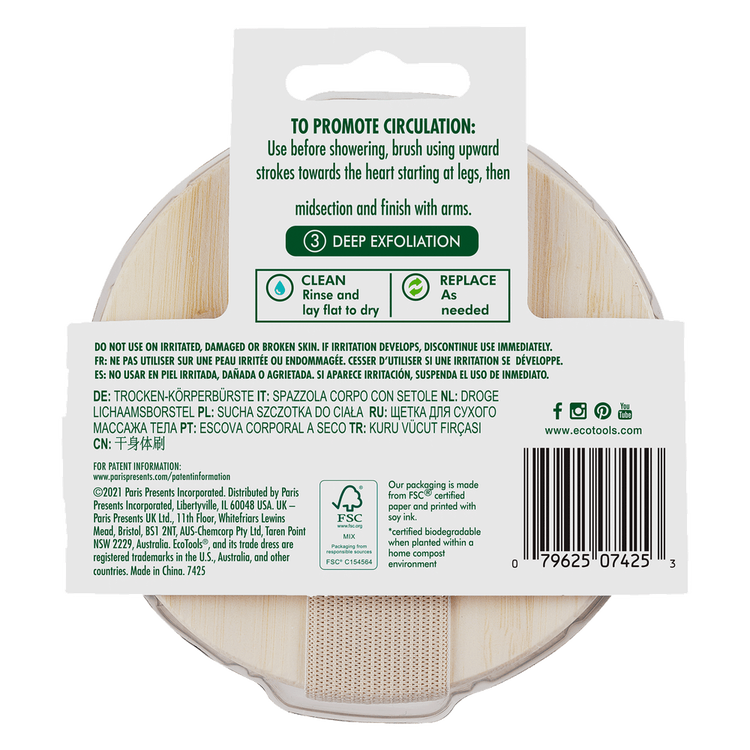 Eco Tools Dry Brush - Cepillo corporal, para exfoliación en seco