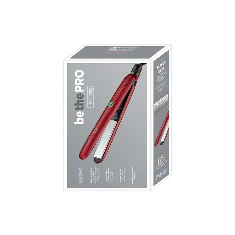 Conair InfinitiPro - Alaciadora con vibración sónica roja