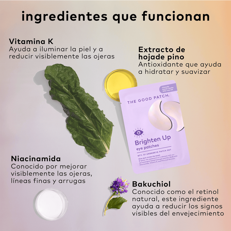 Brighten-Up Hydrogel - Parches de ojos, reduce apariencia de ojeras